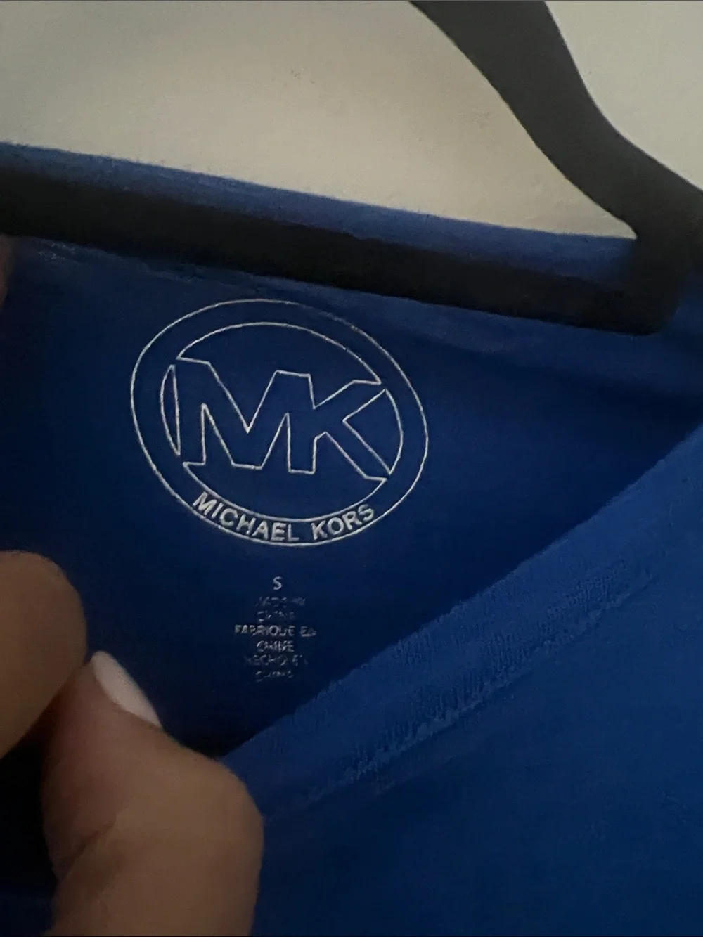 Michael Kors Long-Sleeve Blue Top